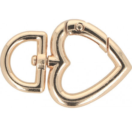 Golden Carabiner Hearts 2 pieces