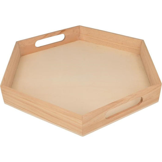Wooden Hexagonal Tray