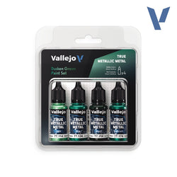 Vallejo: True Metallic Metal, Dusken Green Set