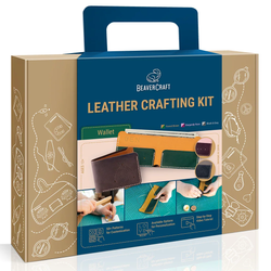 Leather Craft Kit, Burgundy Wallet