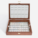 Schmincke Horadam Watercolour Paint - Wooden Box, Supergranulation Set, 50 Half Pans