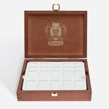 Schmincke Horadam Watercolour Paint - Wooden Box, Supergranulation Set, 50 Half Pans