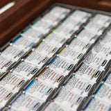 Schmincke Horadam Watercolour Paint - Wooden Box, Supergranulation Set, 50 Half Pans