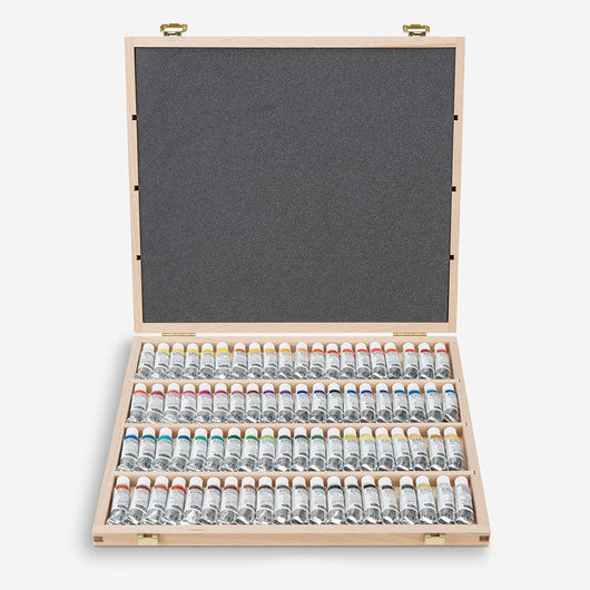 Schmincke: Horadam Watercolour Paint, Wooden Box Set 80x5ml Tubes