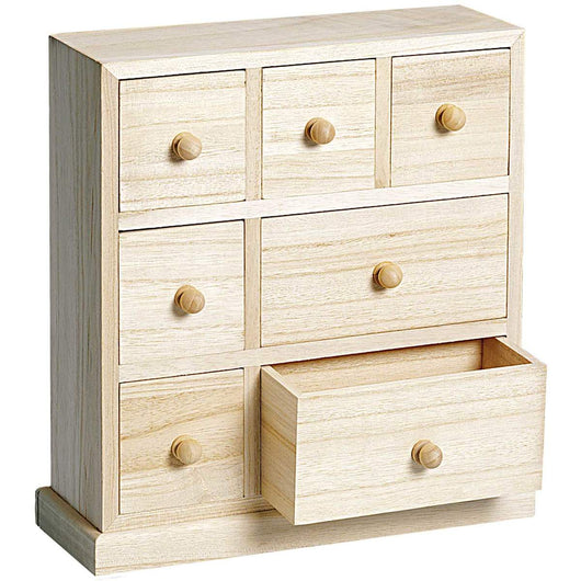 Wooden Chest of 7 Drawers