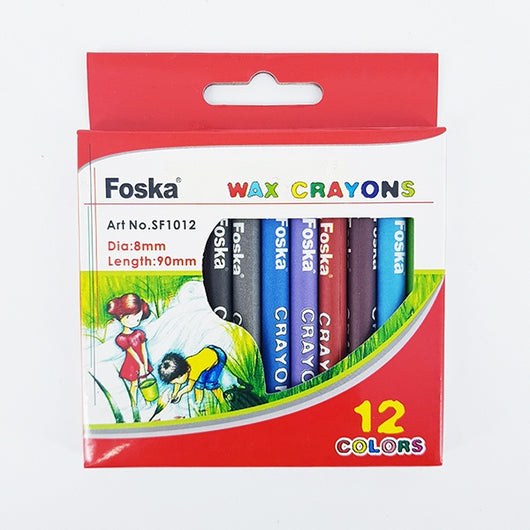 Foska Crayons Wax Non-Toxic x 12