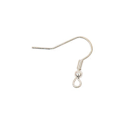 Jewellery Ear Hooks silver 17mm 4 pieces