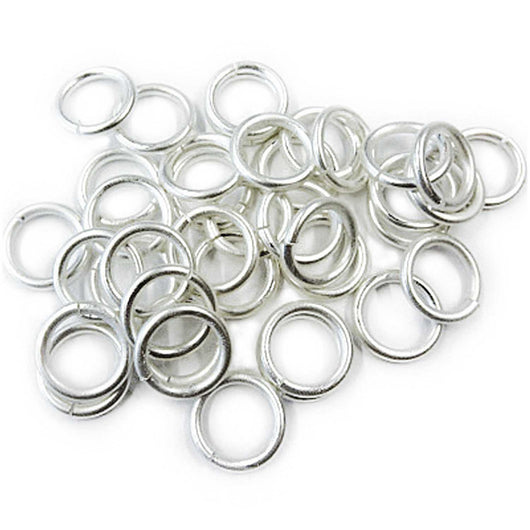 Aluminium Rings Matt Silver x 50 pieces