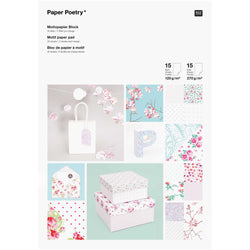 Paper Poetry Motif Paper Pad Floral 21x30cm 30 sheets