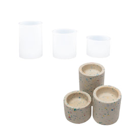 Silicone Moulds Cylinder candle holders (3 pcs)