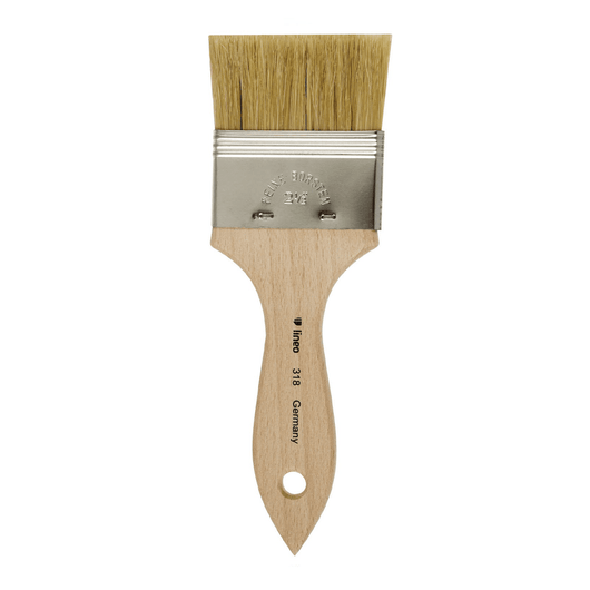 Acrylic/Oil or Varnish Large Brush Bleached Bristles Flat - Art Academy Direct malta