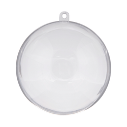 Blank Transparent Plastic Christmas Bauble Ornament - Art Academy Direct malta