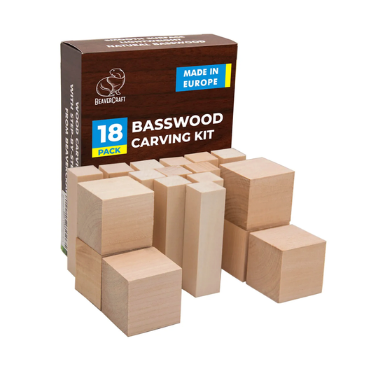 Set of Basswood Carving Blocks 18pcs