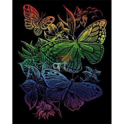 Engraving Art - Butterflies (Rainbow) - Art Academy Direct