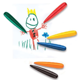 First Grip Plastic Crayons - Set of 6 (Ages 4+) - Art Academy Direct malta