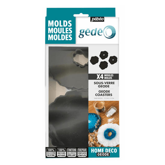 Geode Coaster Moulds x4 pcs - Art Academy Direct malta