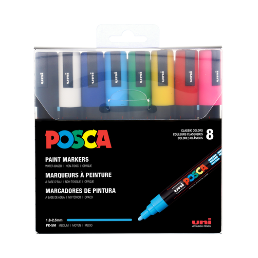 POSCA Marker Set - PC-5M Medium, Set of 8