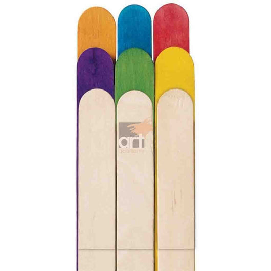 Jumbo Coloured Craft Sticks x 25 - Art Academy Direct