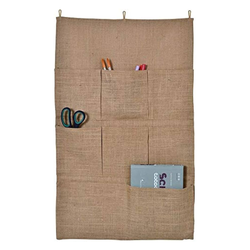 Jute Wall Organizer with 8 compartments