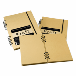 Kraft Paper Sketchbook A4, Spiralbound, 80 sheets, 120gsm - Art Academy Direct malta