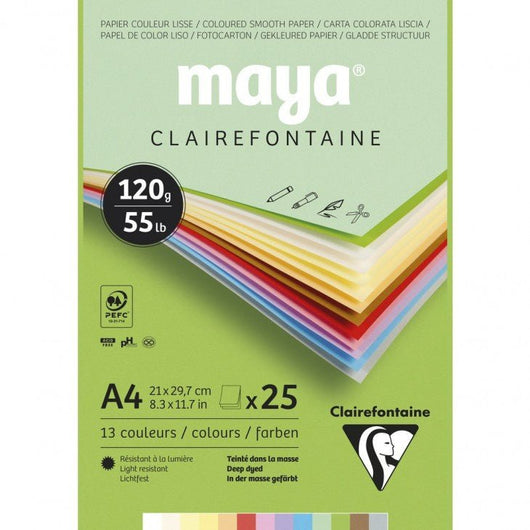 MAYA Pack of Assorted Pastel Shade Papers A4 (Pack of 25) - Art Academy Direct malta