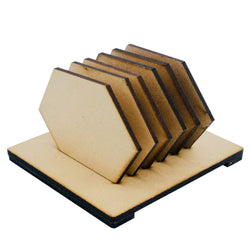 MDF Hexagon Coasters, Set of 6 with Stand - Art Academy Direct malta