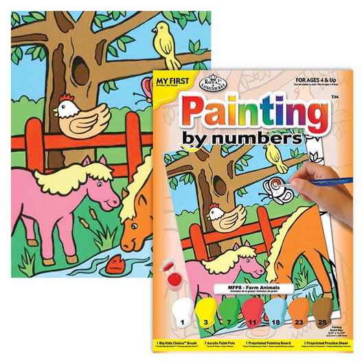 My First Paint by Numbers - Farm Animals (Ages 4+) - Art Academy Direct malta