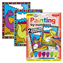 My First Paint by Numbers (Set of 2) - Dinosaurs (Ages 4+) - Art Academy Direct