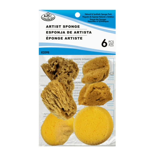 Natural and Synthetic Sponge Pack of 6 - Art Academy Direct malta