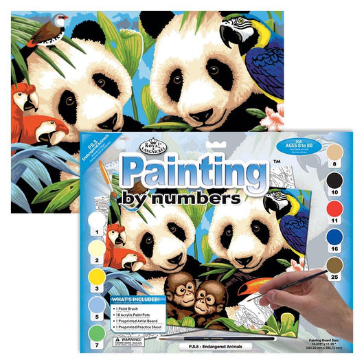 Paint by Numbers (Junior) - Endangered Animals (Ages 8+) - Art Academy Direct