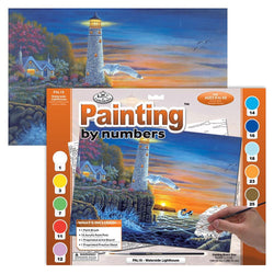 Paint by Numbers - Waterside Lighthouse (Adults) - Art Academy Direct