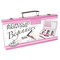 Pink Beginner Acrylic Painting Set 25 piece - Art Academy Direct