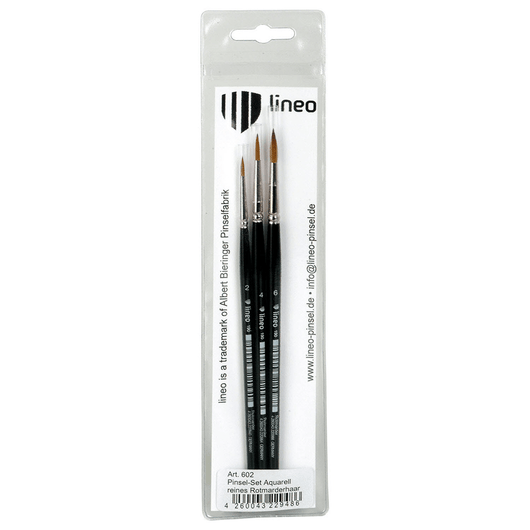 Pure Sable Brushes Set of 3 (Round) - Art Academy Direct malta