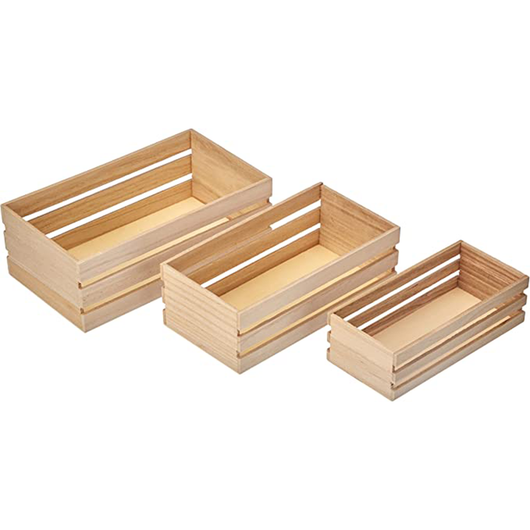 Wooden Crates (Set of 3)
