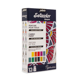 Setacolor Shimmer Fabric Painting Set of 12 x 20ml - Art Academy Direct malta