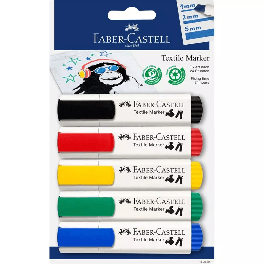 5 Colors Fine Point Tip Textile Marker Pen Permanent Fabric - Temu