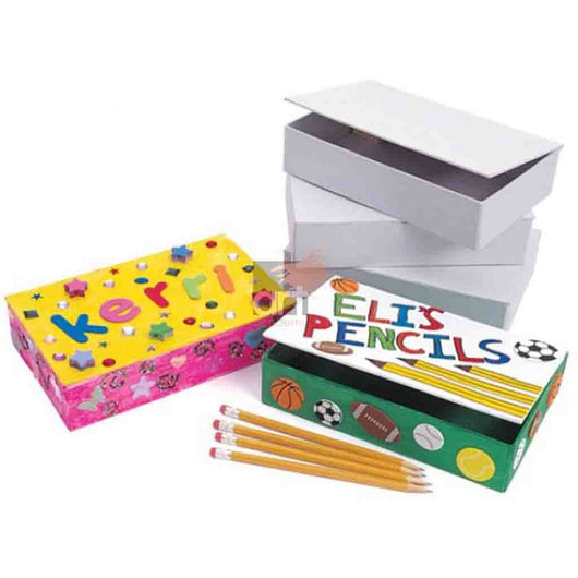 White Cardboard Pencil Box - Art Academy Direct